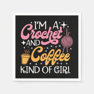 Servilleta De Papel Crochet Y Café