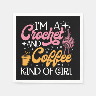 Servilleta De Papel Crochet Y Café