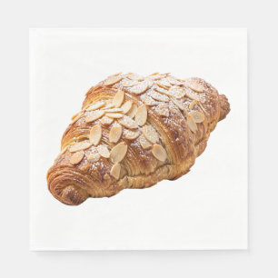 Servilleta De Papel Croissant fresco de almendra pastel francés