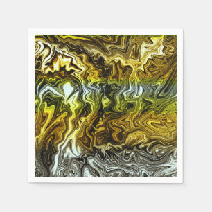 Servilleta De Papel Cromo Metálico Dorado Plateado Frio Fiesta