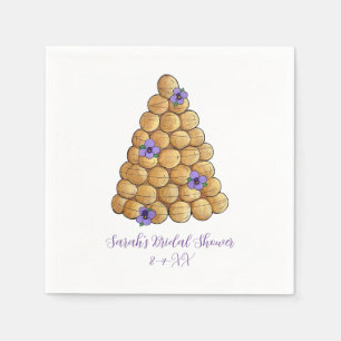 Servilleta De Papel Croquembouche Choux Bun Cream Puffs Boda Pastel