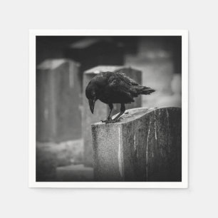 Servilleta De Papel Crow en el cementerio caído