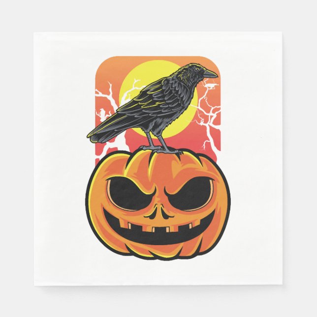Servilleta De Papel Crow Halloween Bird Watcher Gift (Anverso)