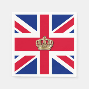 Servilleta De Papel Crown y Union Jack Patriótico
