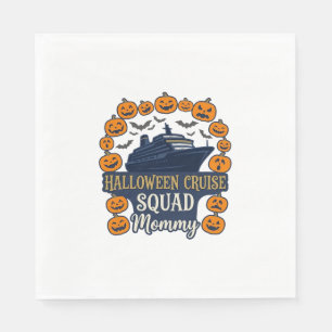 Servilleta De Papel Crucero de Halloween Equipo Mamá Barco Calabazas M