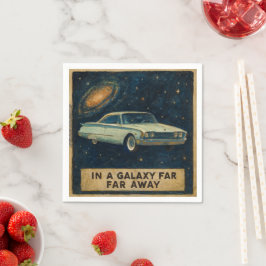 Servilleta De Papel Crucero Retro en el Espacio Profundo