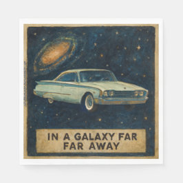 Servilleta De Papel Crucero Retro en el Espacio Profundo