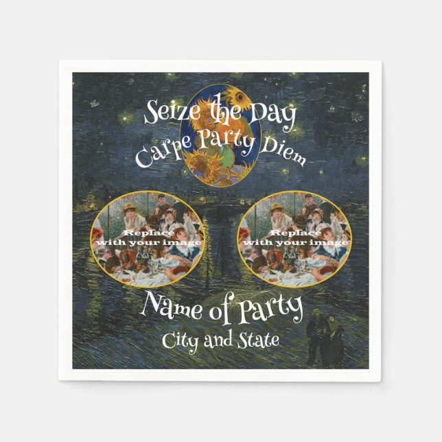 Servilleta De Papel Cruceros de vacaciones de cumpleaños de la Reunión (Anverso)