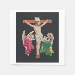 Servilleta De Papel Crucifixión medieval de Jesucristo