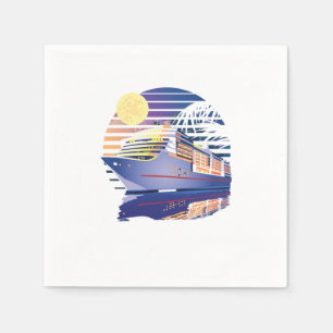 Servilleta De Papel Cruise V Retro Vintage de crucero de crucero con a