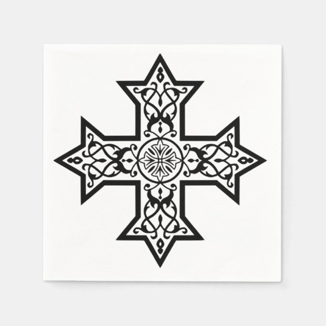 Servilleta De Papel Cruz copta (Anverso)