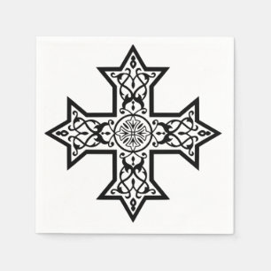 Servilleta De Papel Cruz copta de papel personalizado mesa cristiana o