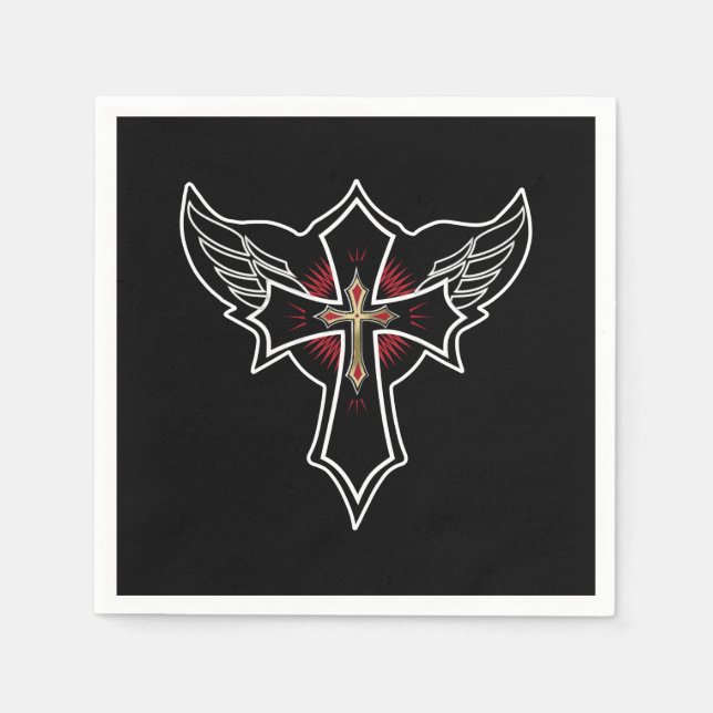 Servilleta De Papel Cruz cristiana (Anverso)