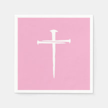 Cruz Cristiana Tres Clavos Blancos