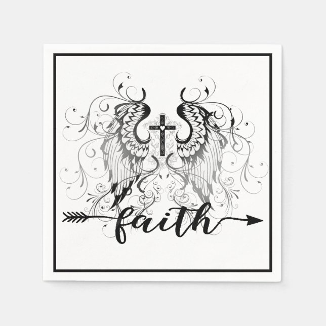 Servilleta De Papel Cruz de fe (Anverso)