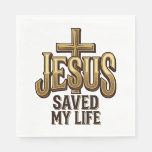 Servilleta De Papel Cruz de Jesús Me Salvó La Vida Vintage