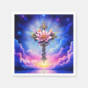 Servilleta De Papel Cruz de Loto Celestial