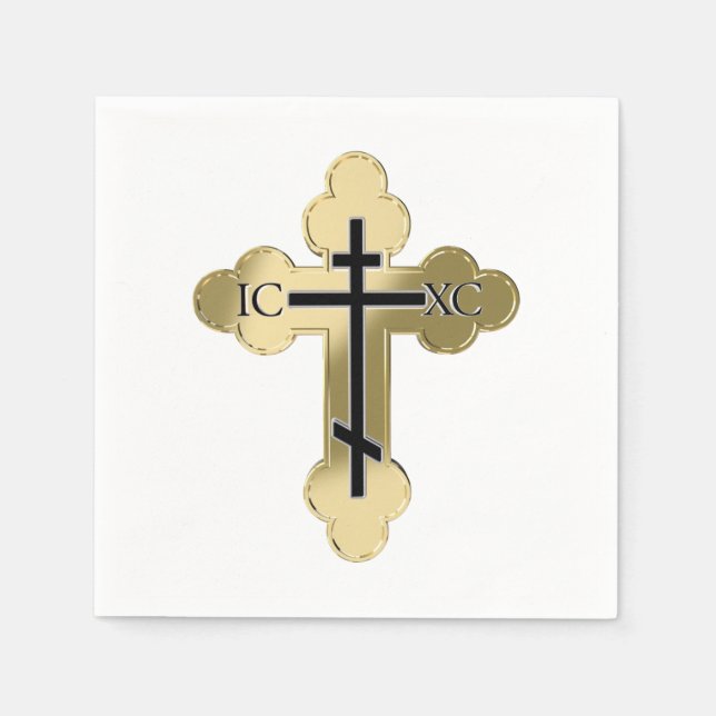 Servilleta De Papel Cruz ortodoxa cristiana (Anverso)
