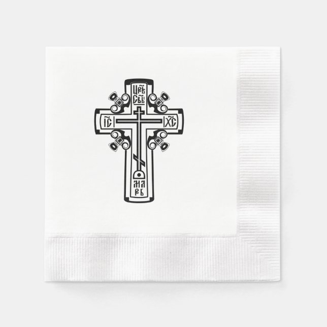 Servilleta De Papel Cruz ortodoxa cristiana (Anverso)