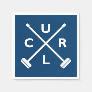 Servilleta de papel cruzada de las escobas que se