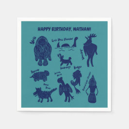 Servilleta De Papel Cryptids personalizado Cryptozoology Monsters Pers