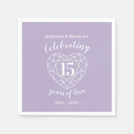 Servilleta De Papel Crystal aniversario 15 años de servilletas de amor