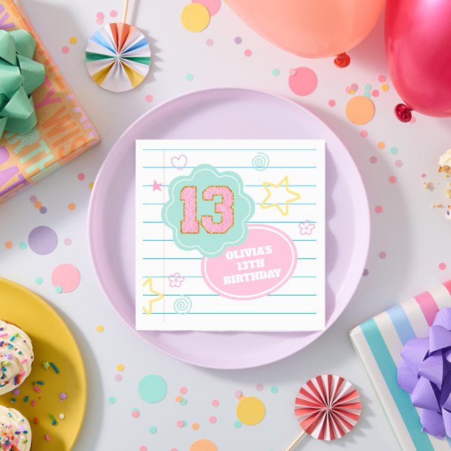 Servilleta De Papel Cuaderno de notas con parche pastel de letras univ (Subido por el creador)