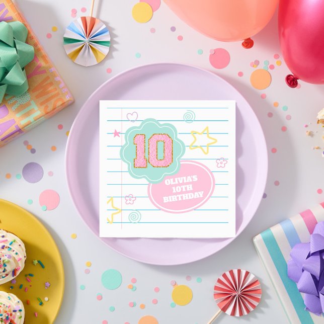 Servilleta De Papel Cuaderno de notas con parche pastel de letras univ (Subido por el creador)
