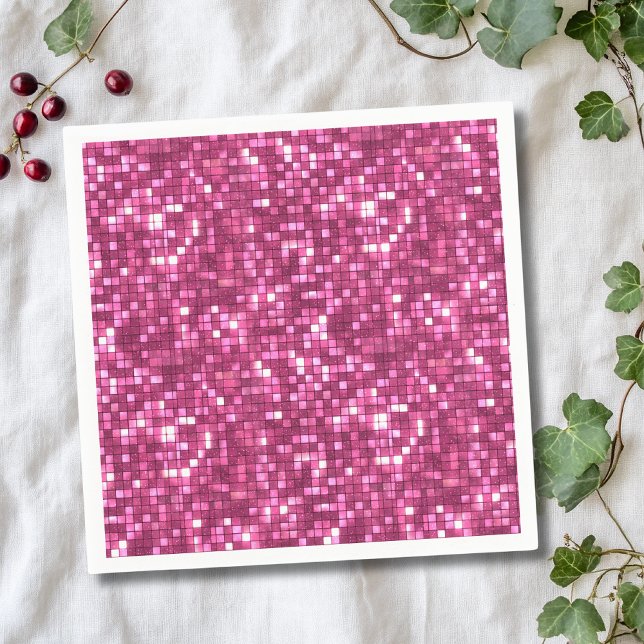 Servilleta De Papel Cuadrado de estilo Disco Rosa Caliente de moda par (Subido por el creador)