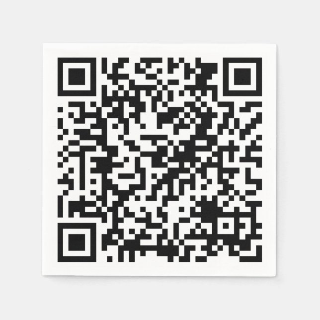 Servilleta De Papel Cuadrado de URL del Personalizado de código QR per (Anverso)