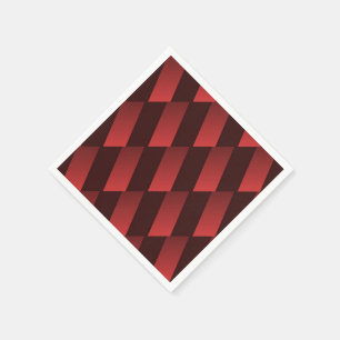 Servilleta De Papel Cuadrados abstractos rojos y negros