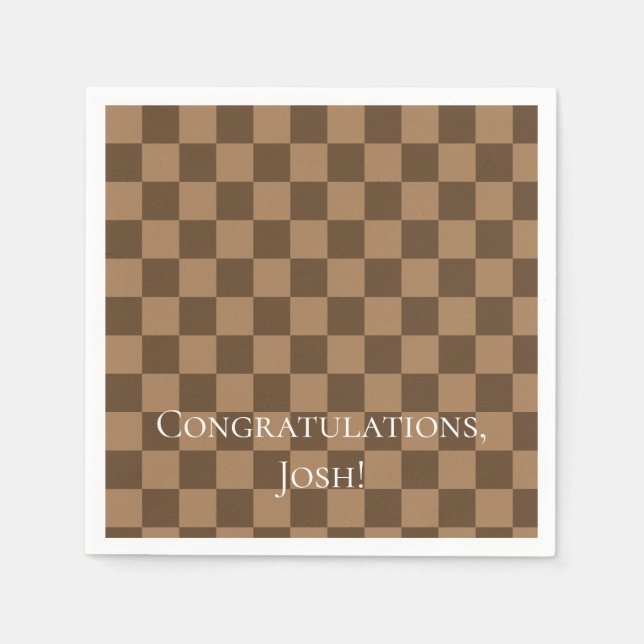 Servilleta De Papel Cuadrados de chocolate suave (Anverso)