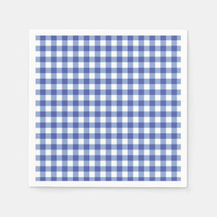 Servilleta De Papel Cuadrados de Cuadros Azules y Blancos Fiesta OZ