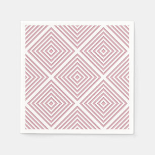 Servilleta De Papel Cuadrados geométricos rosados
