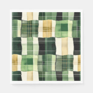 Servilleta De Papel Cuadro de Patchwork Esmeralda