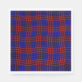 Servilleta De Papel Cuadro Escocés Rojo Azul Patrón Continuo