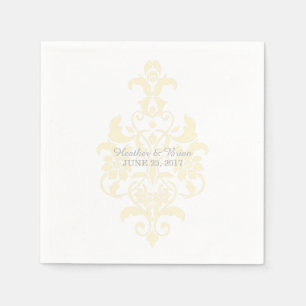 Servilleta De Papel Cuadros amarillos de papel de Damasco