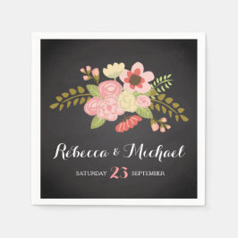 Servilleta De Papel Cuadros botánicos de Chalkboard