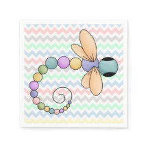 Cuadros coloridos de Chevron y Papel Dragonfly