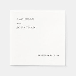 Servilleta De Papel Cuadros de Boda simple y negro de pollo