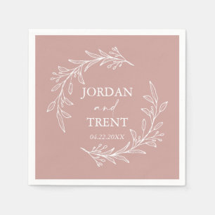 Servilleta De Papel Cuadros de bodas personalizadas Eucalyptus Dusty R