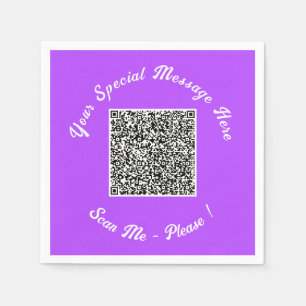 Servilleta De Papel Cuadros de código QR con texto y colores Personali