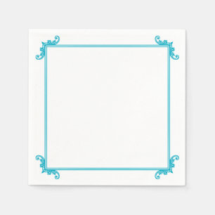 Servilleta De Papel Cuadros de marco floreciente ornamental