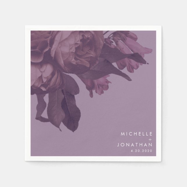 Servilleta De Papel Cuadros de mesa de Boda Purple Fantasy (Anverso)