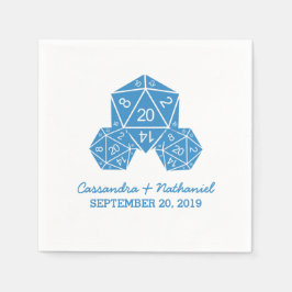 Servilleta De Papel Cuadros de papel Boda Blue D20 Dice