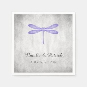 Servilleta De Papel Cuadros de papel Boda Purple Dragonfly