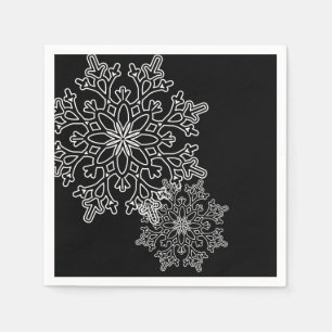 Servilleta De Papel Cuadros de papel- Copos de nieve