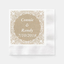 Servilleta De Papel Cuadros de papel de Boda de argollas