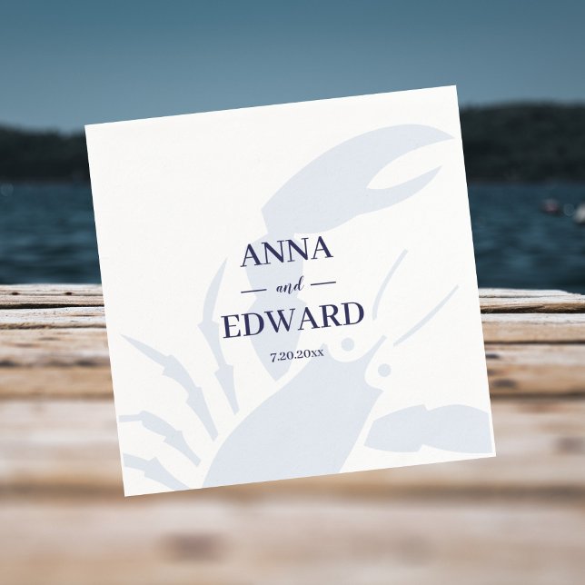 Servilleta De Papel Cuadros de papel de Boda de langosta náutico (Subido por el creador)