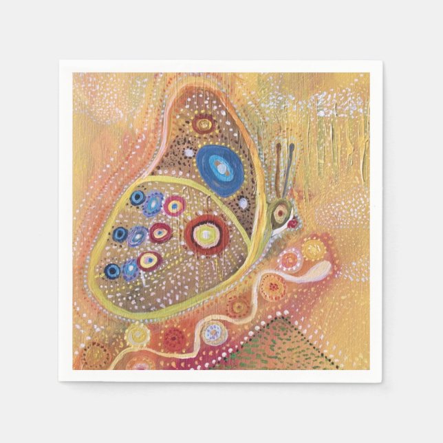 Servilleta De Papel Cuadros de papel de cóctel para pintura artística  (Anverso)